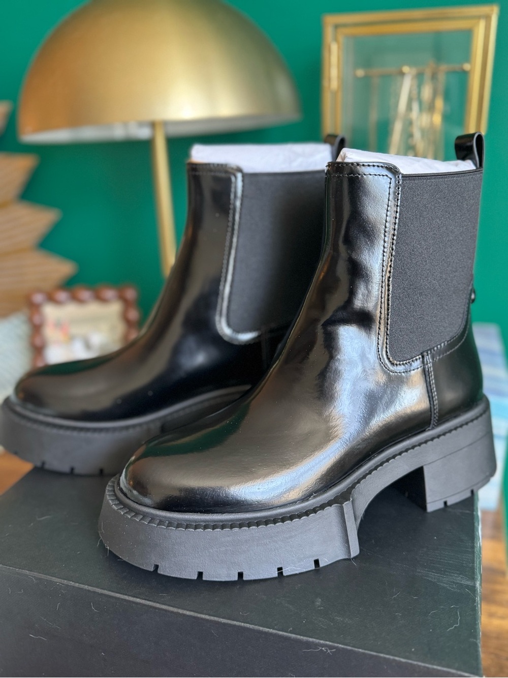 COACHWomen's Leah Platform Pull-On Chelsea Booties US 7.5 - Picture 6 of 6